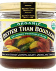 Better Than Bouillon Organic Vegetable Base, Made from Seasoned & Concentrated Vegetables, Organic & Vegan, Makes 9.5 Quarts of Broth, 8 OZ Jar (Single)