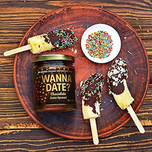 Wanna Date Chocolate Date Spread Vegan Paleo Friendly GlutenFree DairyFree NonGMO No Added Sugar Low Calorie Kosher Certified Healthy Sugar Substitute Sugar Free Alternative 2 Jars