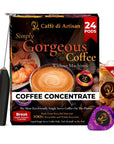 Brezè  Frother Cold Brew Concentrate Instant 24 Coffee Pods 100 Pure Rich Arabica Dark Roast Coffee Beans Syrup  Instant Coffee Concentrate Liquid Capsule From Caffè Di Artisan