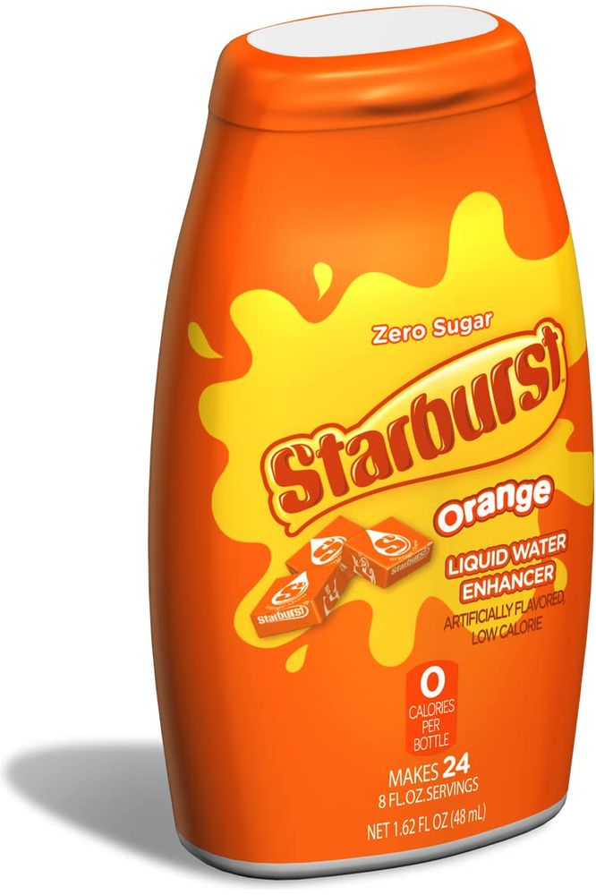 Starburst Singles To Go Liquid Water Enhancer 162 Fl Oz 1Pack Orange Low Calorie Zero Sugar Drink Enhancer