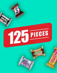 SNICKERS TWIX MILKY WAY  3 MUSKETEERS Minis Size Variety Pack Milk  Dark Chocolate Candy Bars 125 Pieces Bag