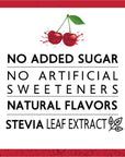 Green Sour Cherry No added Sugar 10 Real Sour Cherry Juice 20 Calories per can Naturally Sweetened with 100 Stevia Leaf Extract Carbonated Soda 12 Fl Oz each can  Pack of 12