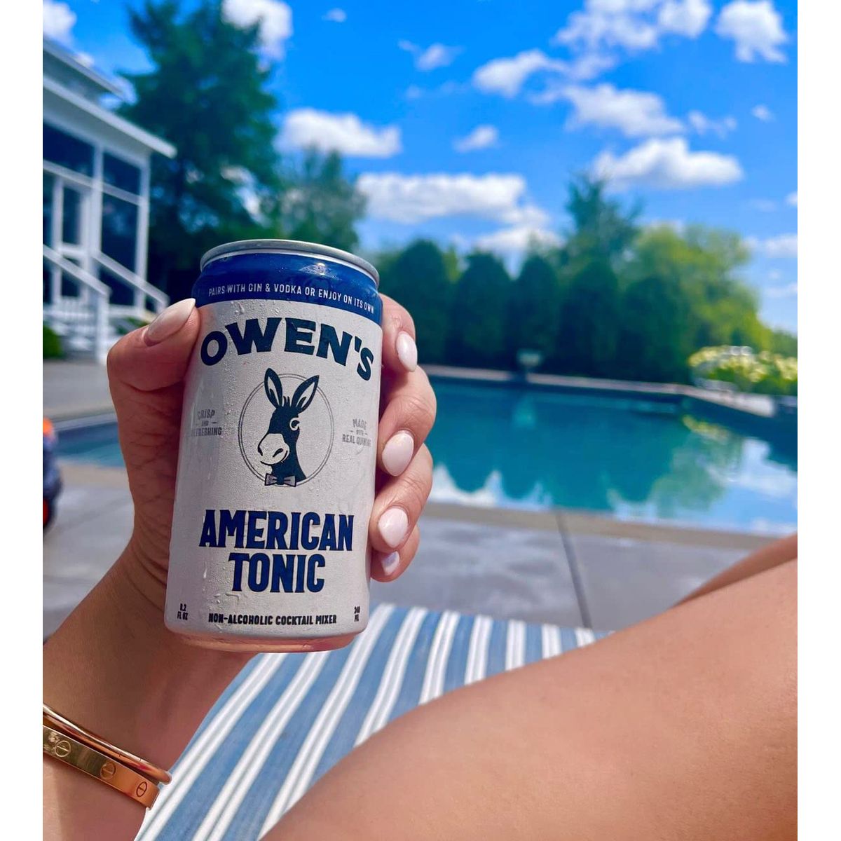 Owens American Tonic Premium Cocktail Mixer Made with Real Quinine and a Unique Zesty Finish  82oz Cans 24 pack