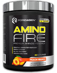 Forzagen Amino Fire 40 Servings, Energy Blend with BCAAS (Peach Mango)