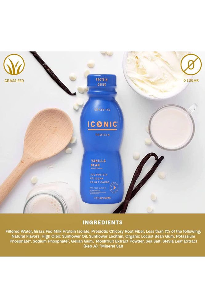 Iconic Protein Drinks - Vanilla Bean (12 Pack)