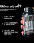 Jacked Factory Build-XT Daily Muscle Builder & Performance Enhancer - Muscle Building Supplement for Muscular Strength & Growth | Trademarked Ingredients Peak02, ElevATP, & Astragin - 60 Veggie Pills