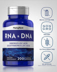 Piping Rock RNA DNA Supplement | 200 Capsules | Ribonucleic Acid & Deoxyribonucleic Acid Complex | Non-GMO, Gluten Free