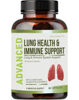 Lung Health & Immune Support Supplement - Lung Cleanse and Detox With Immunity Vitamins For Better Lungs, Immune Defense, Clear Lungs & Deep Breathing Including Quercetin & Cordyceps.Two Months Supply