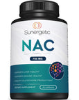 Premium NAC Supplement N-Acetyl Cysteine - 750mg Per Capsule - Supports Liver, Detox Immune, Cellular & Respiratory Health - 90 N Acetyl Cysteine Capsules