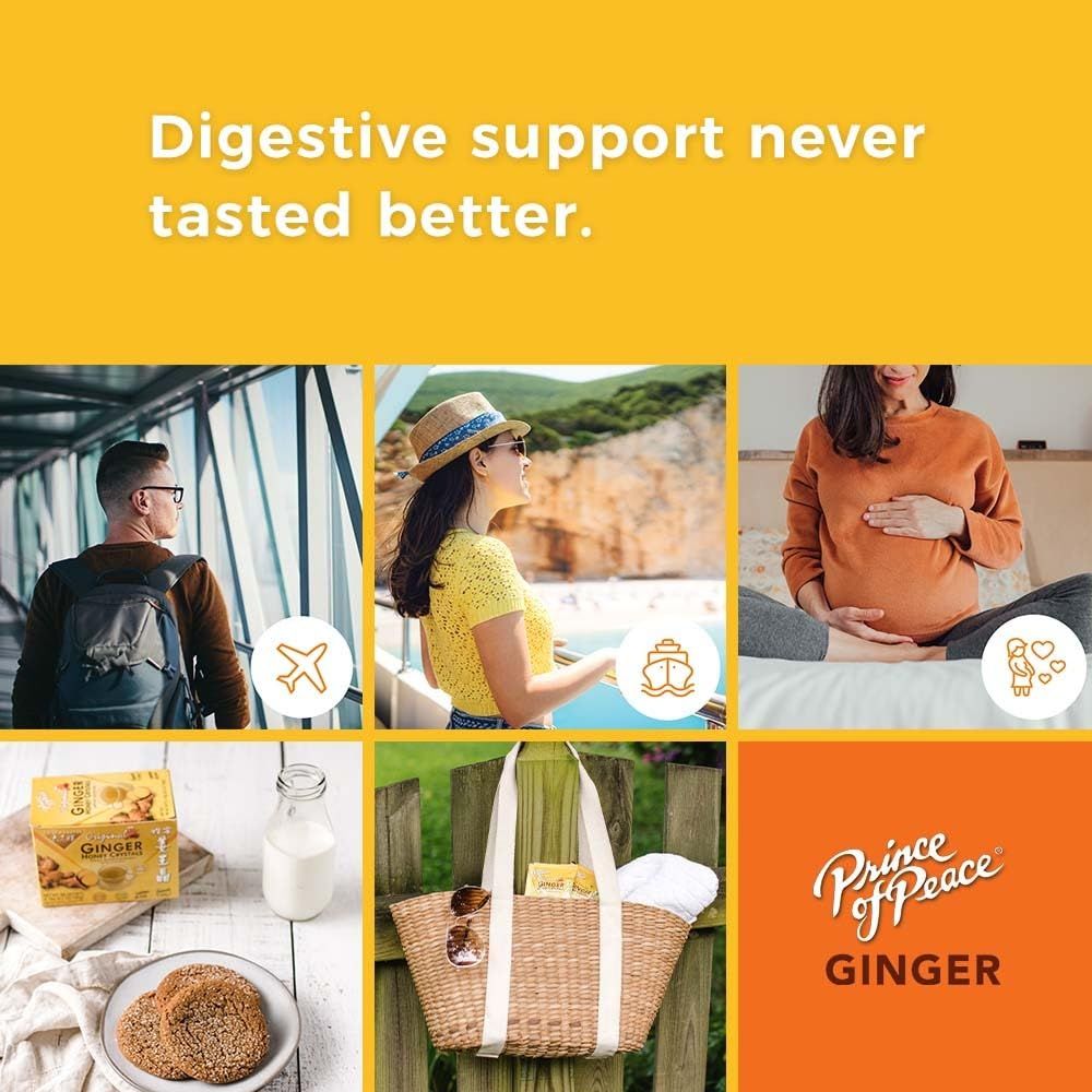 Prince of Peace Instant Ginger Honey Crystals in Assorted Flavors Turmeric Lemon and Matcha 30 Sachets  Instant Hot or Cold Beverage that Soothes Throat  Easy to Brew  Tea Drink  Gluten Free