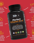 HFL Perfect Vitamin D&K™ by Dr. Sam Robbins | Vitamin D3 & K2 (MenaQ7® MK-7) | 3 Month Supply | 2X Absorbable | Vegan, Plant-Based, Micro-Encapsulated