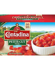 Contadina Petite Cut Canned Diced Roma Style Tomatoes 145 Oz Pack of 6