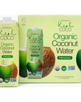 Real Coco Organic Pressed Coconut Water 6Pack 1L USDA Organic No Sugar Added Essential Electrolytes Plant Based NON GMO Dairy  Soy Free