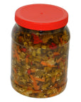 Alpino Giardiniera Hot Pepper Mix  Premium Italian Topping  64oz 12 gallon