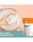 Kate Naturals Dry Whole Milk Powder for Baking and Coffee 12oz Dried Powdered Milk for Adults RBSTFree Substitute For Liquid Milk Milk Whole Powder for Milkshakes Made In USA