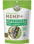 Manitoba Harvest Organic Hemp & Supergreens Powder, 7.5 oz - Green Superfood Powder with 6g of Protein, 3g of Fiber per serving - Vegan, Non-GMO Project Verified - 8 Essential Vitamins & Minerals