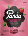 Panda Natural Raspberry Licorice 200 Grams, Red