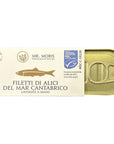 Mr Moris  Anchovy Fillets from Cantabrian Sea in Olive Oil  Handmade Anchovies fillets  Kosher  MSC certified for sustainable fishing  Premium box  50g 176 Oz