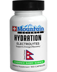 Mountain Science | 6 Electrolytes Hydration Supplement - 100 Capsules for Rehydration, Exercise, Mountain Climbing, Hiking, Trekking, Skiing, Biking, Sports Recovery - Sodium, Potassium, Magnesium