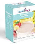 NutriWise  Strawberry  Banana Smoothie  Healthy Delicious Beverage  High Protein Fat Free Low Carb Low Calorie 7Box