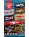 SNICKERS TWIX MILKY WAY  3 MUSKETEERS Minis Size Variety Pack Milk  Dark Chocolate Candy Bars 125 Pieces Bag