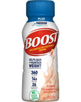 BOOST Plus Nutritional Drink Creamy Strawberry 8 Fl Oz Pack of 24