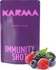 Karma Nutrition Immunity Shot in Berry Razz Flavor  Enhanced with Echinacea for Immune Support  Skin Health  Elderberry Turmeric Vitamins C B12 D  Convenient  Delicious Wellness Boost