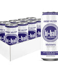 Hiball Clean Energy Seltzer Water Caffeinated Sparkling Water Made with Vitamin B12 and Vitamin B6 Sugar Free 16 Fl Oz Pack of 8 Blackberry