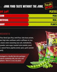 PeaTos® - the Craveworthy upgrade to America's favorite snacks - PeaTos Crunchy Rings Pizza in Snack Sized 0.6 oz. Bags (15 pack) full of “JUNK FOOD” flavor and fun WITHOUT THE JUNK. PeaTos are Pea-Based, Plant-Based, Vegan, Gluten-Free, and Non-GMO.