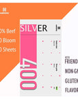 Haodong Beef Silver Leaf Gelatin Sheets - 1KG/2.2LBS (400Sheets) 180Bloom Gelatin Leaves for Baking Cooking Mirror Glaze Dessert Jellies Mousse Cake