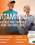 Vitamin C Powder Pure Ascorbic Acid Soluble Fine Non GMO Crystals - Promotes Healthy Immune System and Cell Protection - Powerful Antioxidant - 1 Kilogram (2.2 Lbs)