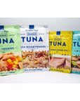 Seagems Fresh Tuna in Water 3 Packets Natural Wild Caught Albacore High Protein Fish for Food Snacks and Sandwiches Canned Pouches Bulk Chunks 28 oz