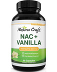 NAC Supplement N-Acetyl Cysteine with Vanilla - Detox Cleanse Liver Supplement with Amino Acids for Liver Detox and Kidney Cleanse - High Absorption NAC 600mg Amino Acids Supplement for Liver Support