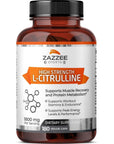 Zazzee High Strength L-Citrulline, 1800 mg per Serving, 180 Vegan Capsules