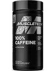 Caffeine Pills MuscleTech 100% Caffeine Energy Supplements PreWorkout Mental Focus + Energy Supplement 220mg of Pure Caffeine Sports Nutrition Endurance & Energy, 125 Count (Package may vary)