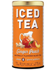 The Republic of Tea  Ginger Peach Black Iced Tea Bags 8 Large QuartSized Iced Tea Pouches Naturally Caffeinated