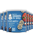 Gerber Snacks for Baby Teether Wheels, Apple Harvest, 1.48 Ounce (Pack of 6)