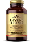 Solgar L-Lysine 1000 mg, 100 Tablets - Enhanced Absorption and Assimilation - Promotes Integrity of Skin and Lips - Collagen Support - Amino Acids - Non GMO, Vegan, Gluten Free - 100 Servings