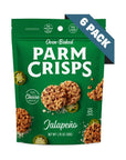 ParmCrisps - Jalapeno Cheese Parm Crisps, Made Simply with 100% REAL Cheese | Healthy Keto Snacks, Low Carb, High Protein, Gluten Free, Oven Baked, Keto-Friendly | 1.75 Oz (Pack of 6)