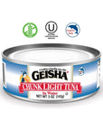 GEISHA Chunk Light Tuna In Water 5ozPack of 24 Canned Skipjack Tuna  No Trans Fat  No Sugar Added  Kosher Certified  Gluten Free  Omega 3  Good Source of Protein