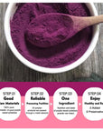 Orgnisulmte Original Purple Sweet Potato Powder 100% Pure Natural Premium Purple Yam Powder for Food Coloring No GMO Vegan Friendly 5.64Oz(160g)