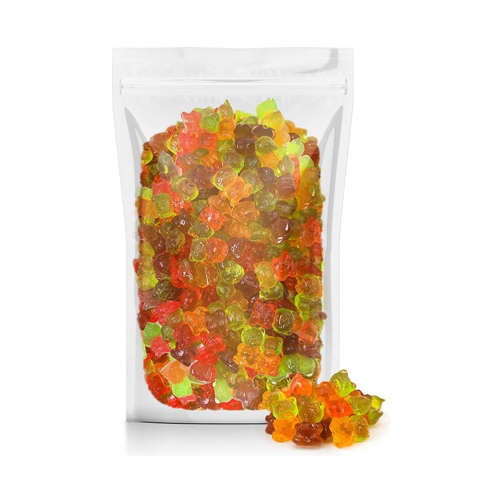 GemZero SugarFree Gummy Bears 3D Candy Assorted Fruit Flavors 15Pound Pack