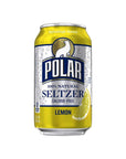 Polar Seltzer Water Lemon 100 Natural Sparkling Soda Beverage Soft Drink Cans  4 Cases 48 Pack