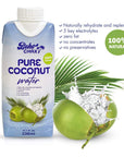 Boho Chax 100 Natural Coconut Water No Sugar Added Filled with Essential Vitamins and Electrolytes for Superior Hydration Not From Concentrate Pure Coconut Flavor 1116 Fl Oz 12Pack