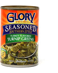 Glory Smoked Turkey Flavored Turnip Greens Six Healthy 145 Ounce Cans with a JFS Recipe Card