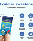 SweetLeaf Organic Stevia Packets - Zero Calorie Stevia Powder, No Bitter Aftertaste, Sugar Substitute for Keto Coffee, Nothing Artificial, Non-GMO Stevia Sweetener Packets, 70 Count