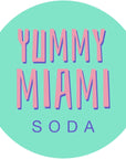 Yummy Miami Soda 12oz  Kosher Refreshing Flavored Carbonated Water  Natural Ingredients  CaffeineFree  GMOFree  12 Cans In A Fridge Pack Black Cherry