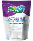 DairySky Lactose Free Milk Powder 24oz  Skim Powdered Milk Non GMO Fat Free for Baking  Coffee Kosher with Protein  Calcium  Great Substitute for Liquid Milk  RBST HormoneFree Pack of 1