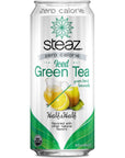 Steaz Organic Zero Calorie Half Iced Green Tea  Half Lemonade 16 OZ Pack of 12