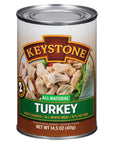 Keystone Meats All Natural Canned Turkey 145 Ounce Long Term Shelf Life Emergency Survival Food Canned Meat  Fully Cooked Ready to Eat  All White Meat No Carbs Gluten Free Family Pack of 24